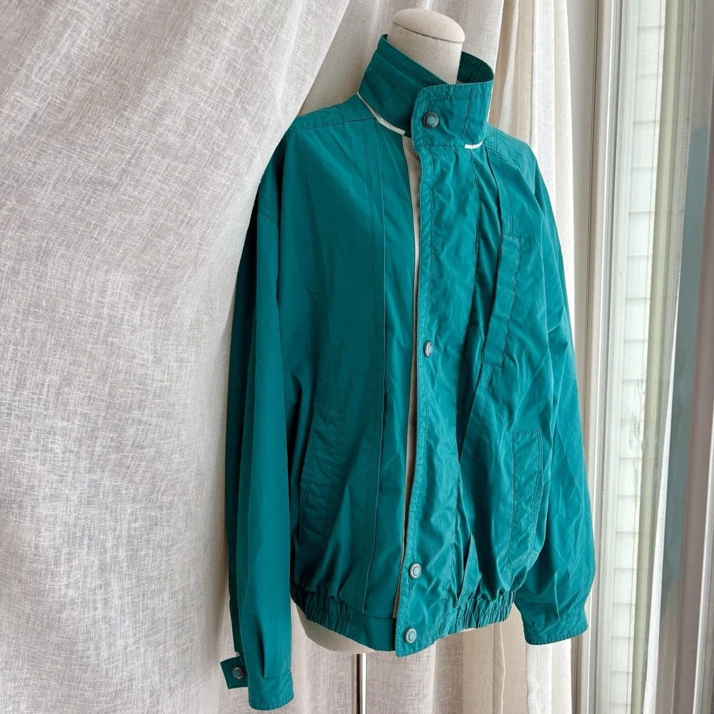 Vintage 90s‎ Members Only Windbreaker Jacket Color Block Blue-Green Red Men's M